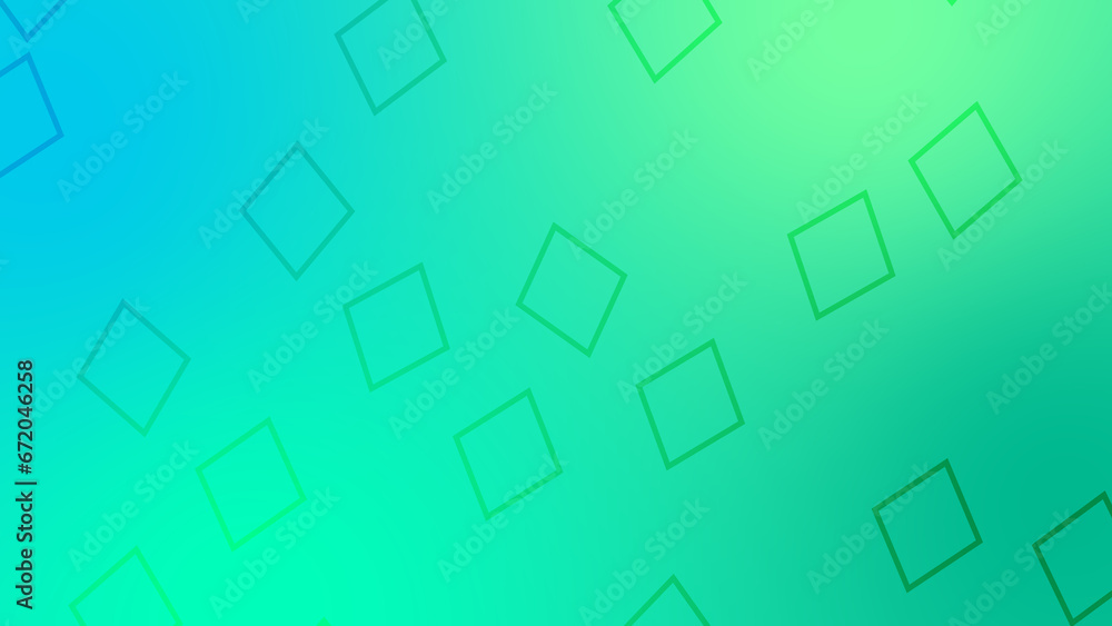 CG image of green and cyan background including rhombus shaped object CG image of green and cyan background including rhombus shaped object