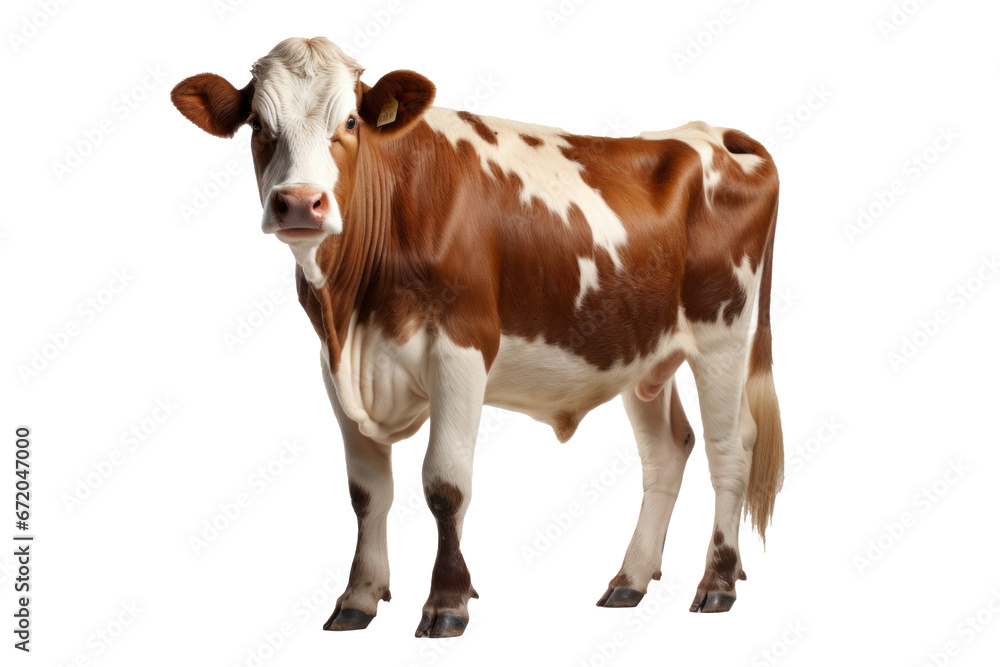 Beef cattle in isolated on transparent background ,generative ai Beef cattle in isolated on transparent background ,generative ai