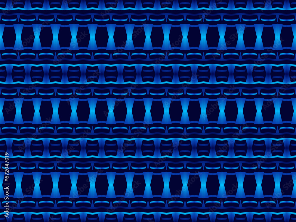 Fototapeta premium Blue metal texture steel background. Luxurious steel ornament. Perforated metal sheet.