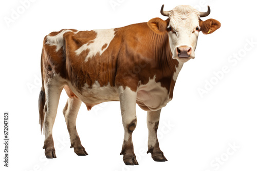 Beef cattle in isolated on transparent background ,generative ai