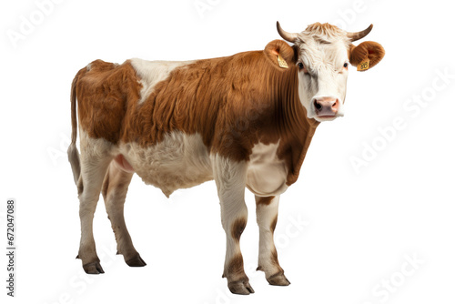 Beef cattle in isolated on transparent background ,generative ai © Krisana