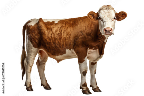 Beef cattle in isolated on transparent background  generative ai