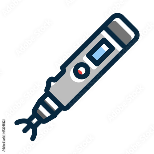 Tonometer Vector Thick Line Filled Dark Colors