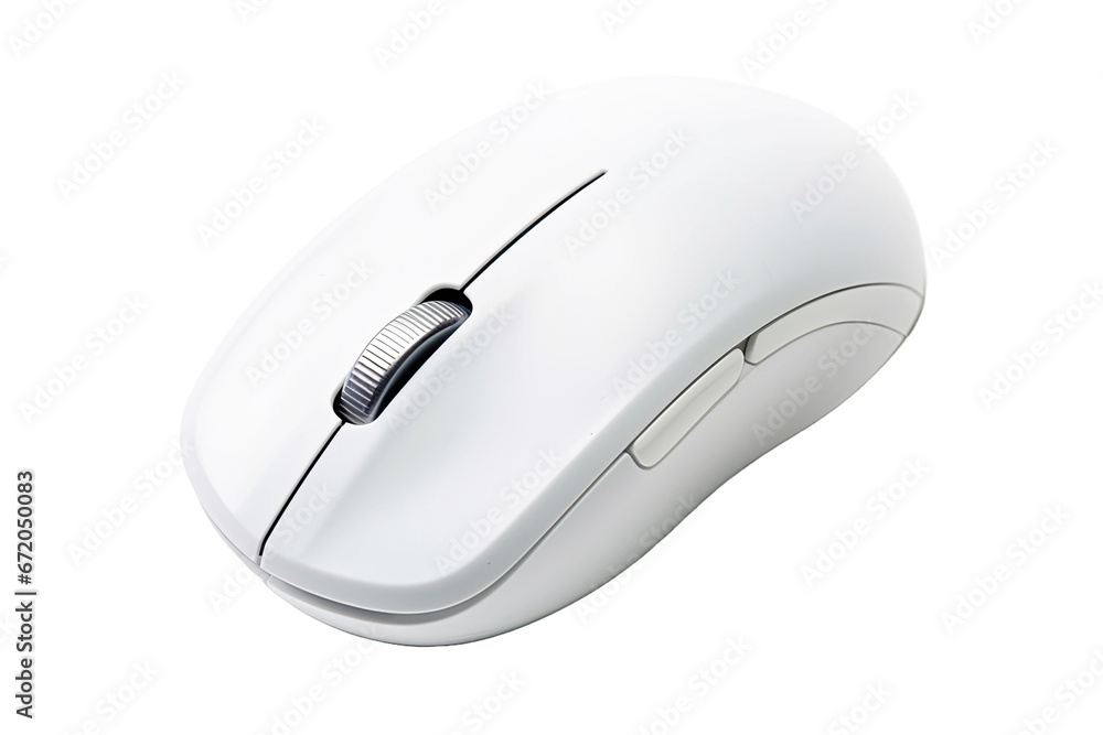 Top view of a computer mouse, isolated on white
