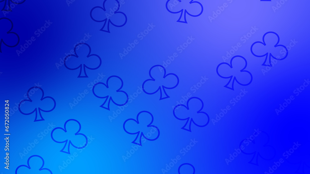 CG image of blue background including clover shaped object