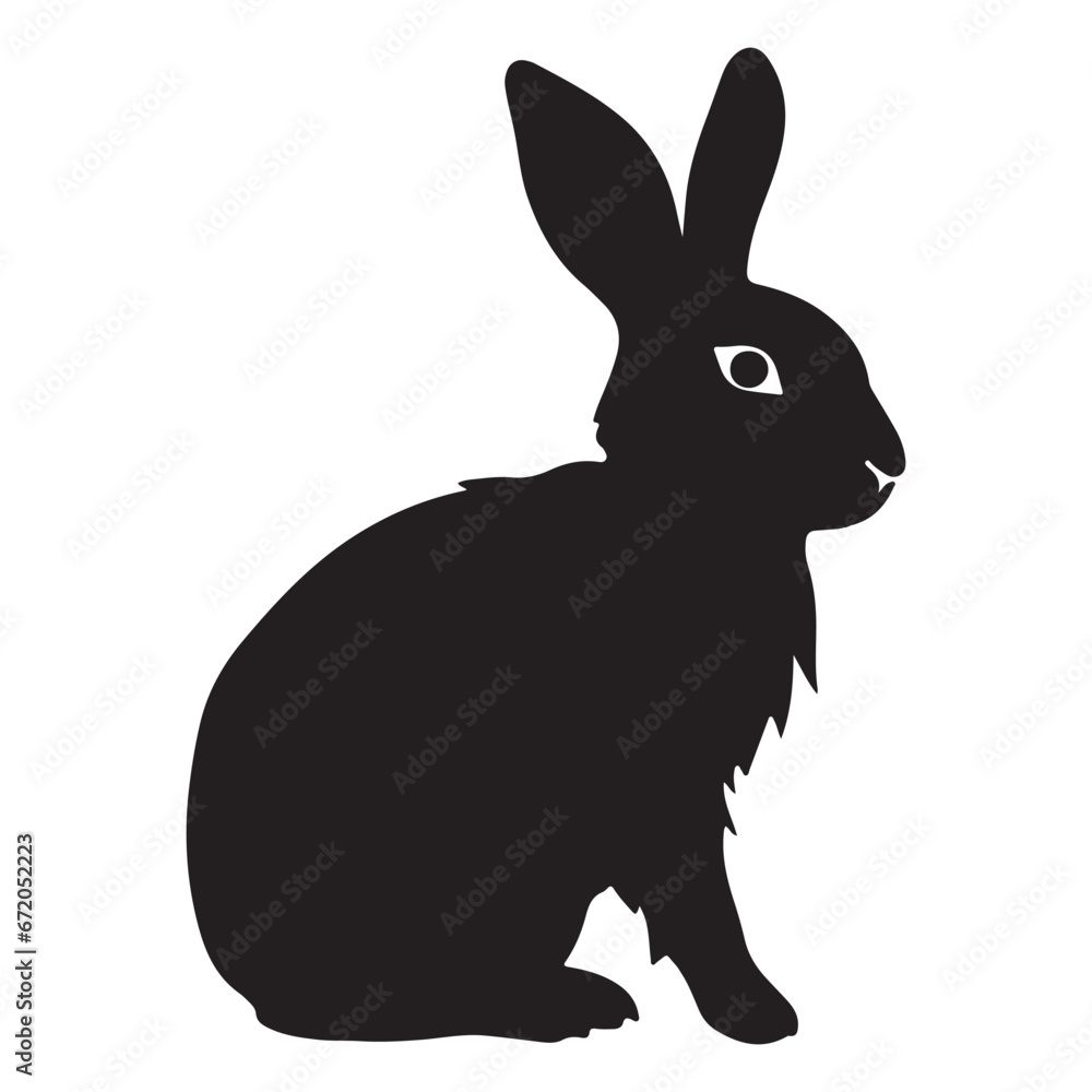 Obraz premium Bunny black Silhouette 