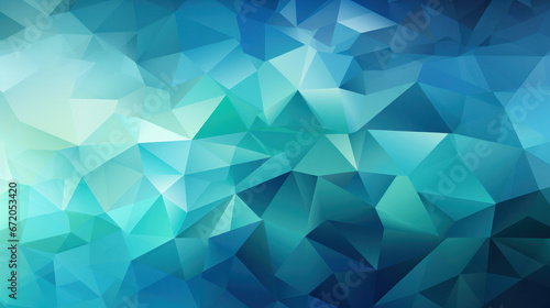 Low Poly Triangle Mosaic in Oceanic Blues