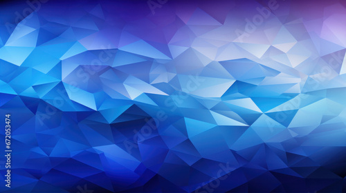 Low Poly Triangle Mosaic in Electric Blue