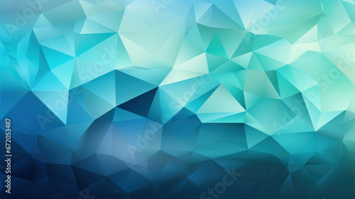 Low Poly Triangle Mosaic Oceanic Blues