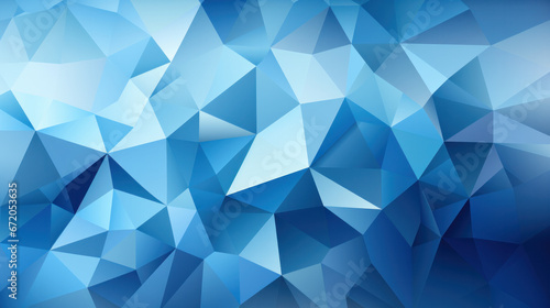 Low Poly Blue Triangle Mosaic
