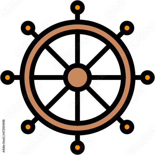 Dharma Wheel vector design icon.svg