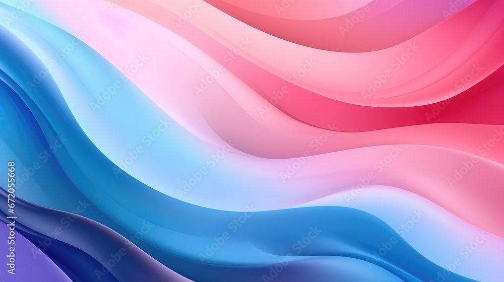 Fototapeta premium Blue, Pink and Purple Undulating Layers. Elegant Abstract 3D Background.