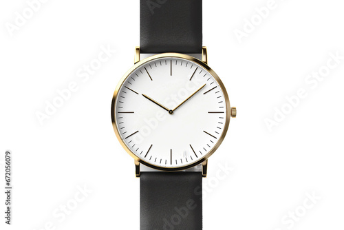 Blank Wristwatch Mockup on transparent background.