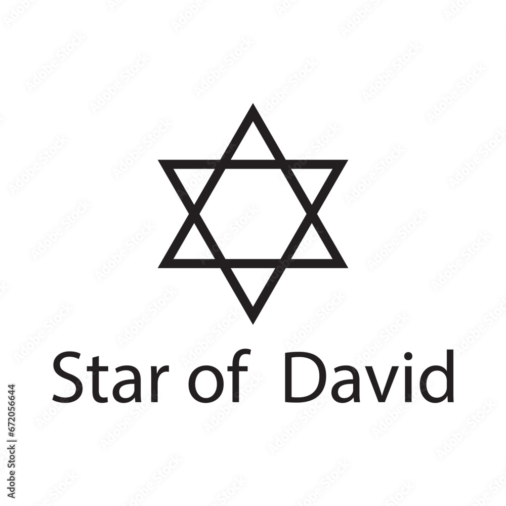 Star of David religious symbol icon vector Star of David religious symbol icon vector