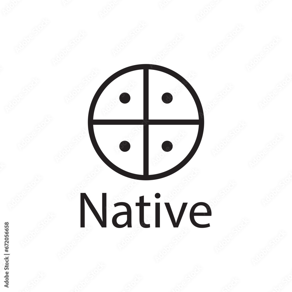 Nativei religious symbol icon vector Nativei religious symbol icon vector