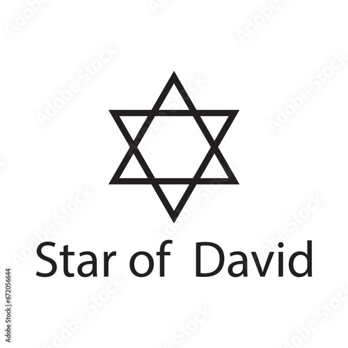 Star of David religious symbol icon vector