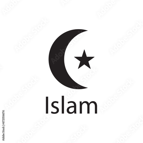 Islam religious symbol icon vector