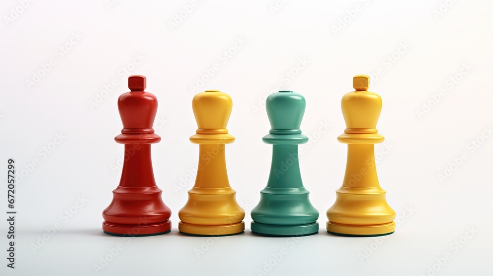 Colorful pawns on white background. Social inclusion concept Colorful pawns on white background. Social inclusion concept