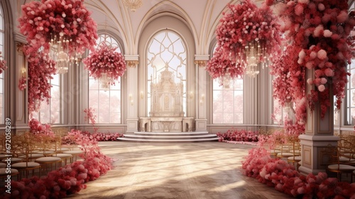 Wedding hall with decoration. © HN Works