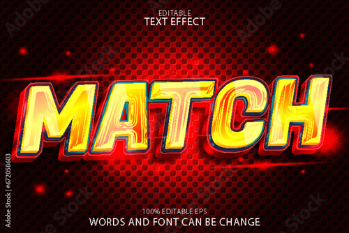 match editable text effect emboss modern style