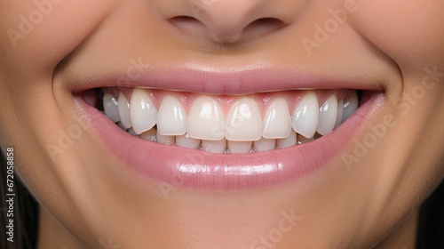 Before and after of Close up smile of smile makeover with dental veneer treatment.