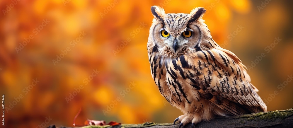 An exquisite owl from Europe with magnificent plumage An exquisite owl from Europe with magnificent plumage