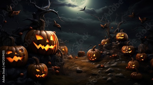 Halloween symbols for background