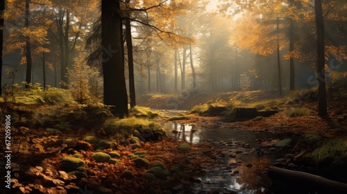 Autumn morning in the forest © HN Works