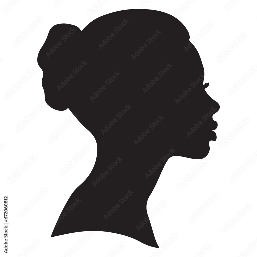 Girl black Silhouette vactor
