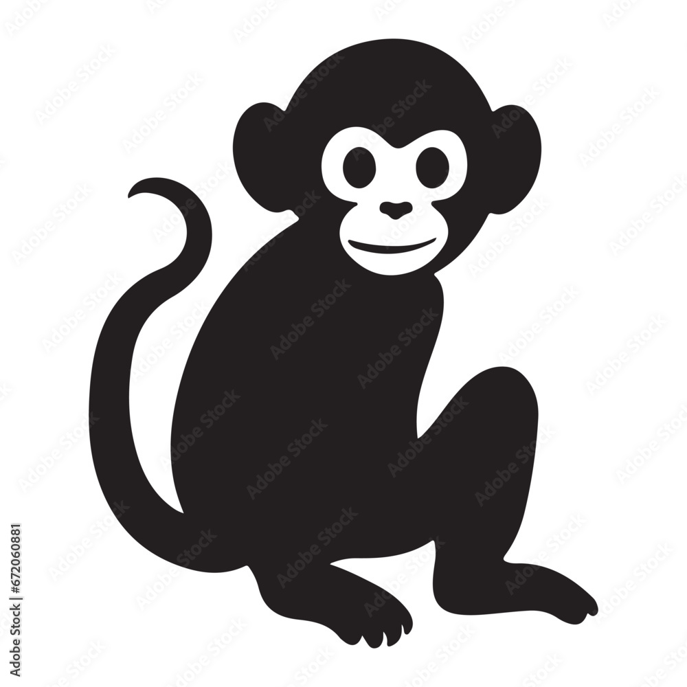 Monkey black Silhouette vactor
Monkey black Silhouette vactor