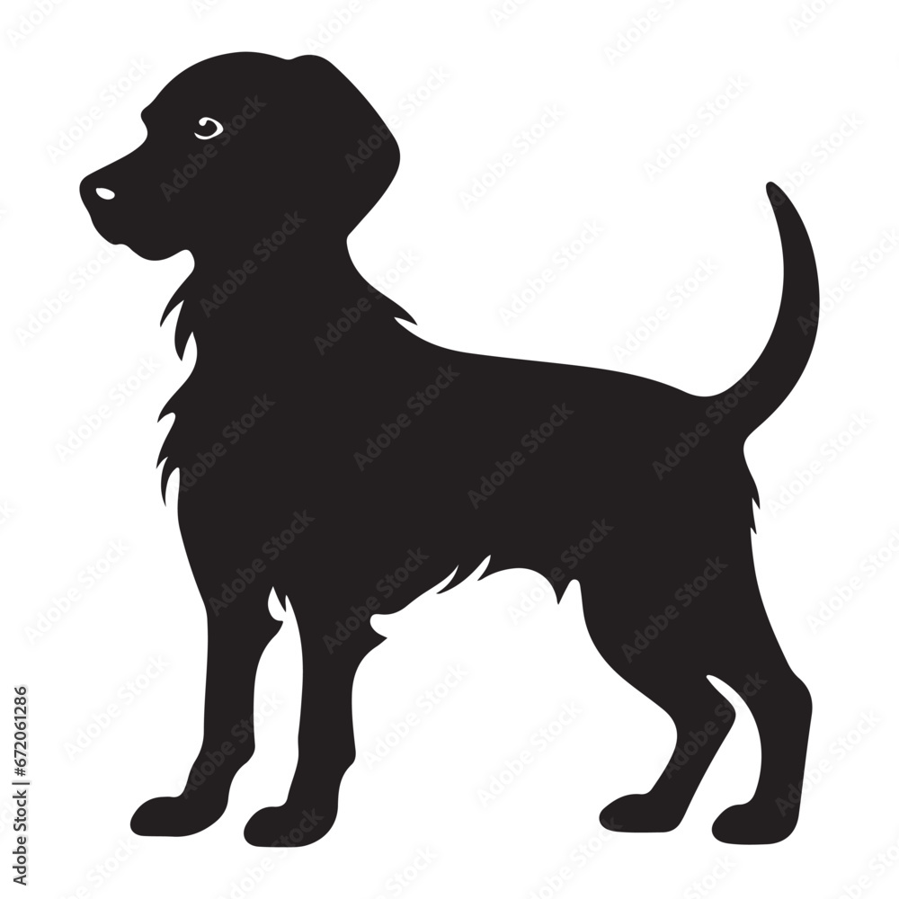 Dog black Silhouette vactor
