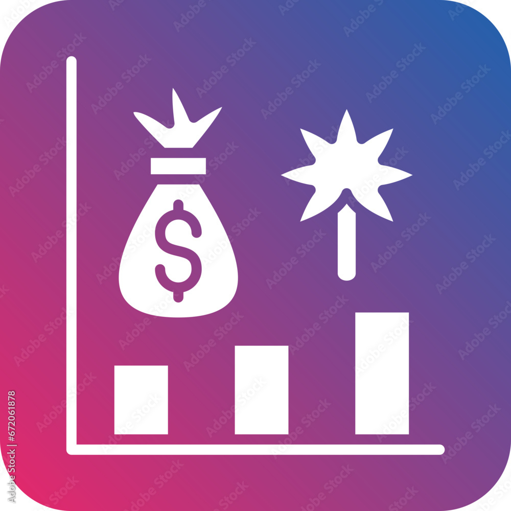Marijuana Stocks Icon Style Marijuana Stocks Icon Style