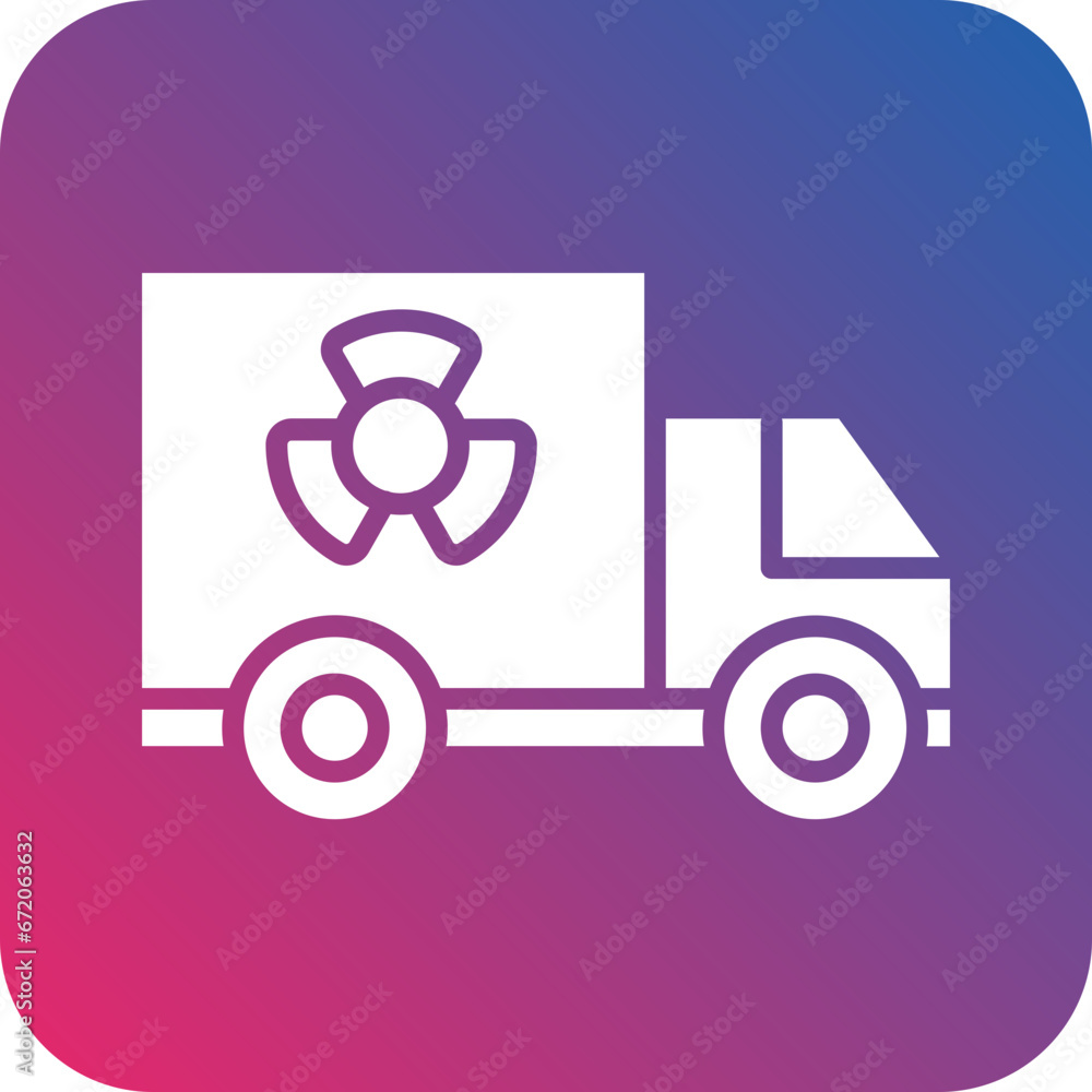 Nuclaer Truck Icon Style Nuclaer Truck Icon Style