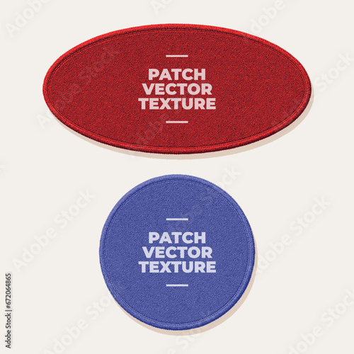 Ellipse Patch Embroidery Vector Texture Set Of 2