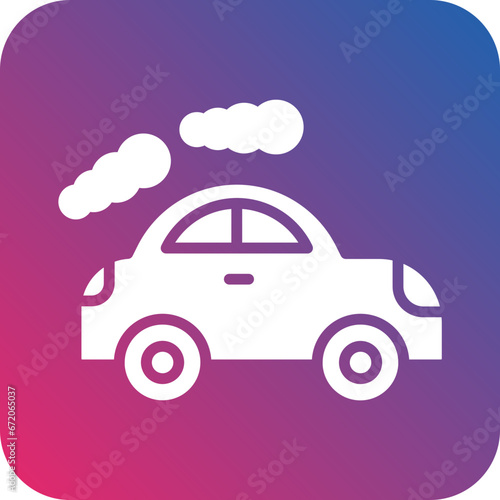 Car Pollution Icon Style