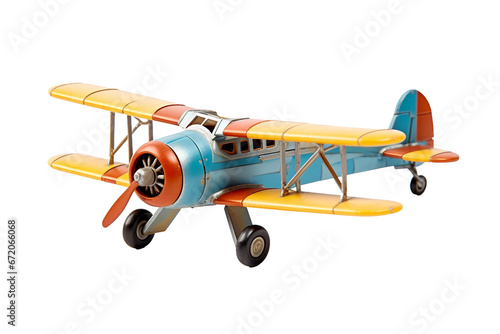 Toy Airplane on transparent background.