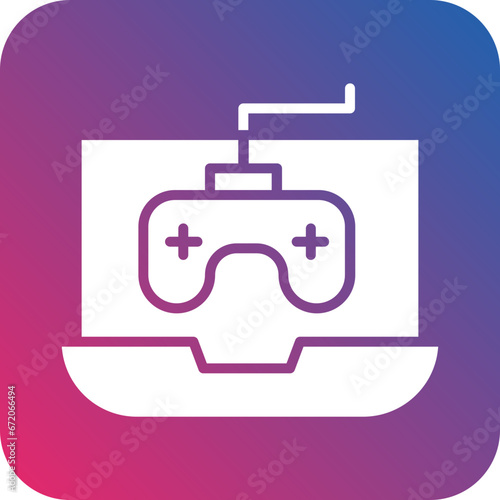 Gaming Laptop Icon Style