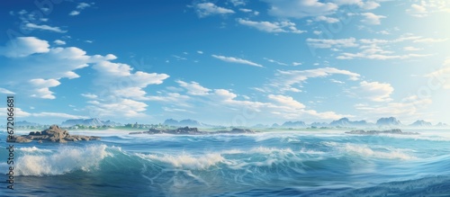 A scenic sight of the vast sea