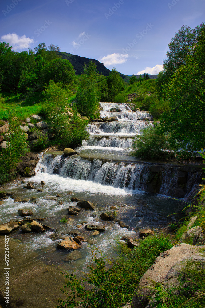 Mountainous landscape in the Benasque valley in the Pyrenees