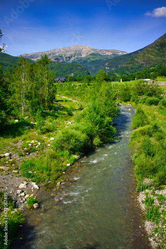Mountainous landscape in the Benasque valley in the Pyrenees