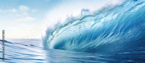A precise curling surf wave captured in a detailed close up showcasing its perfection © AkuAku