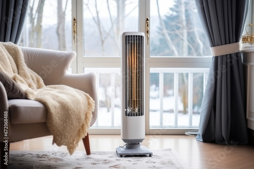 Modern electric infrared heater photo