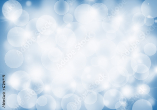 Soft blurred bubbles on a bright blue gradient background.