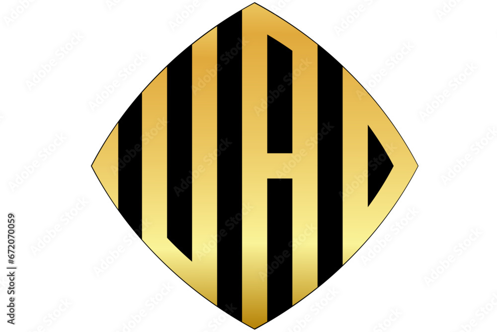 UAD, AD, UA, logos. Abstract initial monogram letter alphabet logo design UAD, AD, UA, logos. Abstract initial monogram letter alphabet logo design