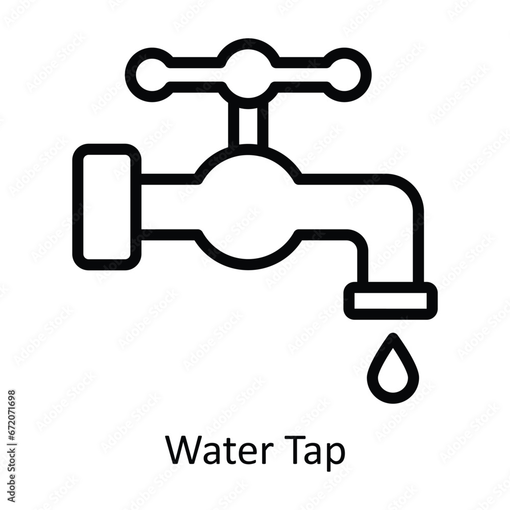 Water Tap vector outline Design illustration. Symbol on White background EPS 10 File Water Tap vector outline Design illustration. Symbol on White background EPS 10 File