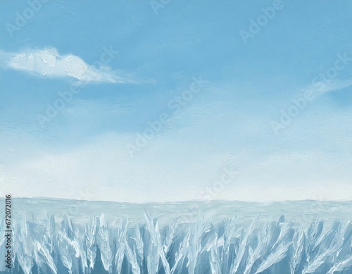 illustration of blue wheat field, ai contents by firefly