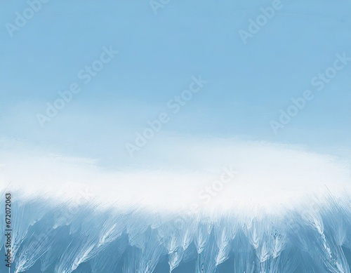 illustration of blue wheat field, ai contents by firefly