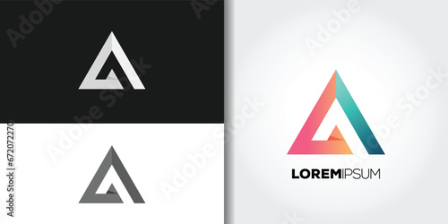 triangle geometric logo photo