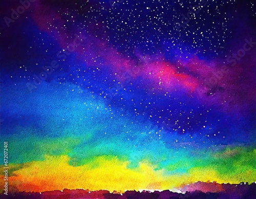 illustrationn of colorful night sly