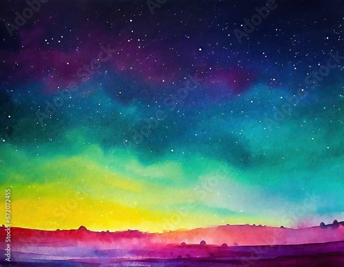 illustrationn of colorful night sly